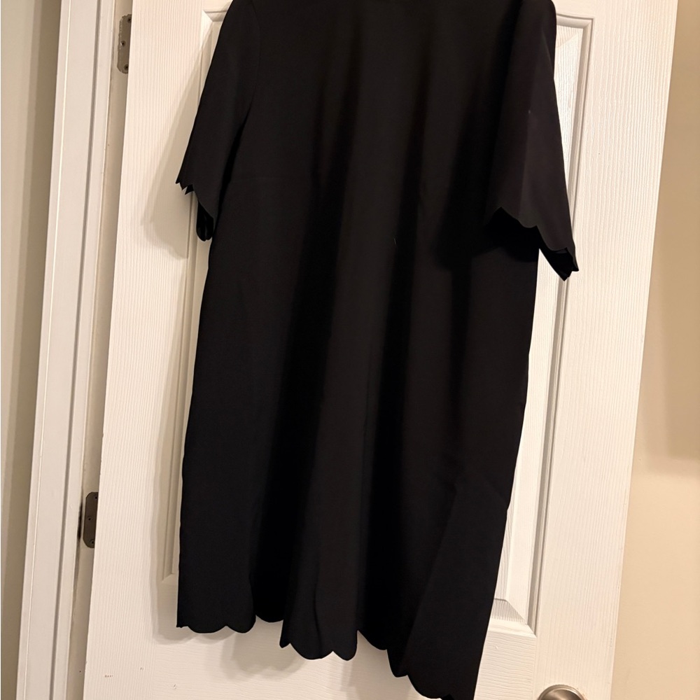 H&M Black Mini Dress scalloped edges